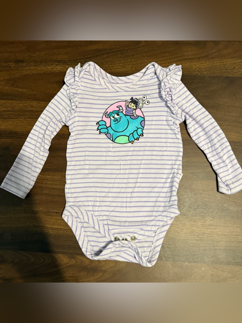 Baby girl monsters inc bamboo little sleepies onesie